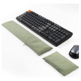 Juego De Puf Con Reposamunecas Para Teclado Y Mouse, Tapete