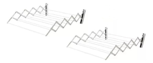 Combo 2 Tender Extensible Plegable Pared Lavadero Balcon 1mt