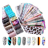 6 Nail Foil Fitas P/ Unhas Decoradas Adesivos Elegantes