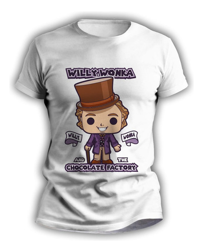 Remeras Sublimadas Personalizadas Cartoon Willy Wonka - 7085