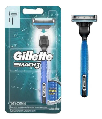 Aparelho De Barbear Gillette Prestobarba Mach 3 Cabeça Móvel