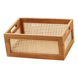 Caja De Almacenamiento De Madera Vintage 35cmx24cmx15cm