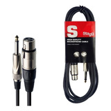 Cable De 10 Metros Xlr (canon) A Plug Para Microfono - Stagg