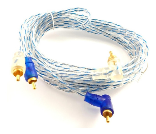 Cable De Rca A Rca Libre De Oxig Audiobahn 3.65mts Arca365gb Color Azul