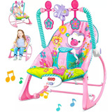 Bouncer Silla Vibradora Mecedora De Bebe Musical Con Juegos Color Rosa