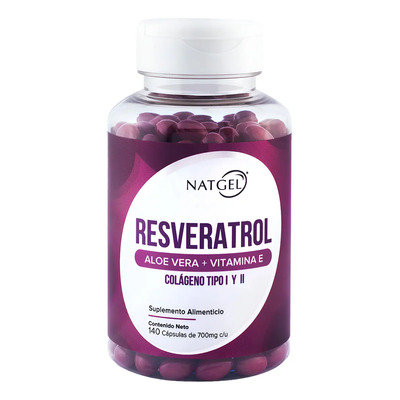 Resveratrol + Vitamina E + Colageno Tipo 1 y Tipo 2 | 140 Softgels de 700 mg | Natgel | MercadoLibre