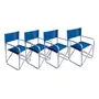 Sillon Director Posta Hierro 14\u002F30plegable 150 Kg X 4 Unid Color Azul | Envío gratis