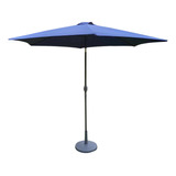 Parasol Sombrilla En Aluminio Con Base De 24 Lbs En Concreto