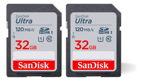 Kit Fotógrafo 2 Cartões Sandisk Sdhc Ultra 120 Mb/s 32 Gb