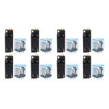 8x 220/240v Ac Coil Dpdt Power Relay My2nj 8 Pinos W Soquete