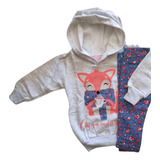 Conjunto Moletom Feminino Infantil  Inverno - Roupa Bebê