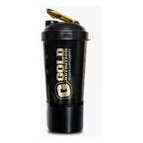 Vaso Shaker 2 En 1 X 600ml Color Negro - Gold Nutrition