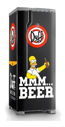Adesivo Geladeira Envelopamento Total Cerveja Duff  Simpsons