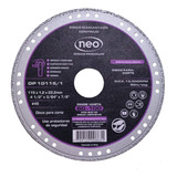 Disco Diamantado Continuo 115mm Para Corte Marca Neo Color Negro