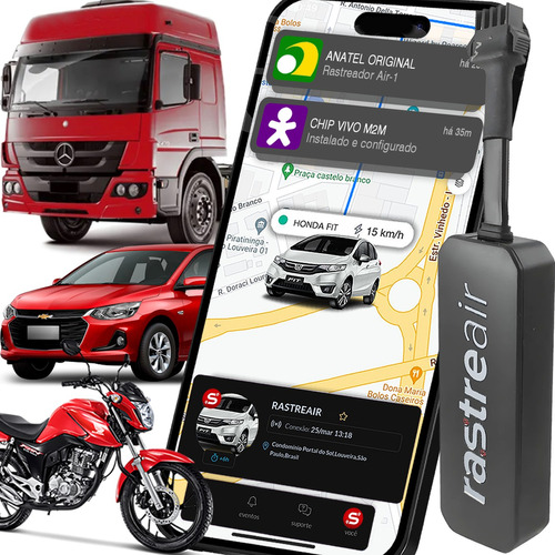 Rastreador Gps Veicular Localizador Carro Moto Caminhão App