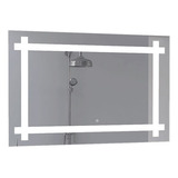 Espejo Rectangular Broni, Gris, Con Luz Led Y Touch