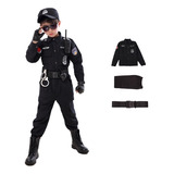 Disfraz De Cosplay Del Fbi Con Uniforme De Policía Para Niño