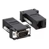 2 Adaptadores Vga Macho A Ethernet Cat5 Y Cat6