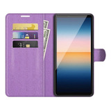 Flip Cover Billetera Lila Para Xiaomi Redmi 13c 4g+mica