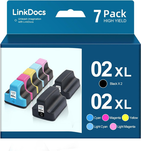  Linkdocs Cartucho Tinta Compatible Para Hp Photosmart 02xl