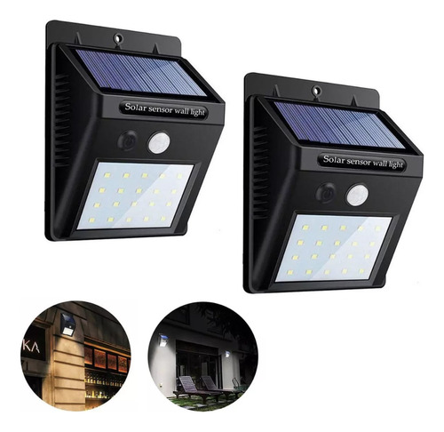 2un Luminárias Solar Super Led Sensor Grama Jardim Promoção 