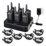 6 Pcs Radios Walkie Talkies Retevis Con Audífonos Cargador