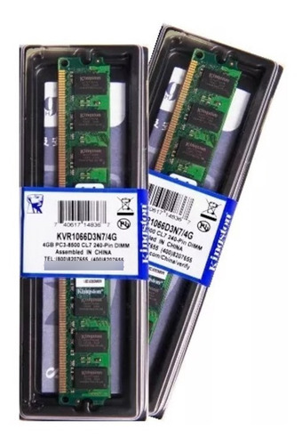 Memória Kingston Ddr3 4gb 1066 Mhz Desktop Kit C/20 Unidades