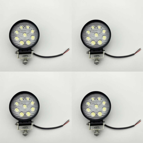 X4 Luces Foco Neblinero Led 27w 4x4 Auto Caminon Redondo