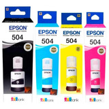 Epson T504 Combo 4 Tintas Negro Cian Magenta Y Amarillo