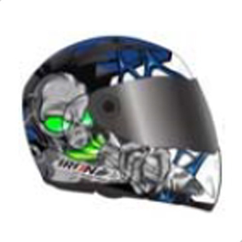 Casco Abatible Ir-105 Doble Mica Dot World Azul Talla S