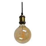 Lampara Colgante Vintage Bronce +ampollet Led Filamento G95