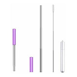 Reusable Telescope Straw, Portable Stainless Steel Collapsib