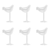 Juego De 6 Vasos De Vidrio Para Cócteles Con Forma De Pájaro