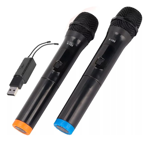 2 Microfono Karaoke Par De Micrófonos Inalámbricos R.11386