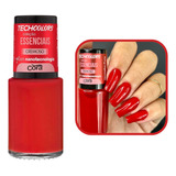 Coleção Esmaltes Techcolors Cora Essenciais Cremoso Cor Vermelho Puro