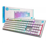 Hp Teclado Gamer Usb K500f Prata Com Iluminacao 