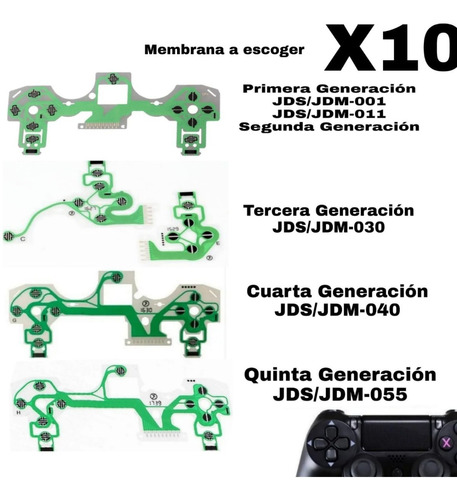 10 X Membrana Flex Control Ps4 10 Piezas A Escoger Nuevas