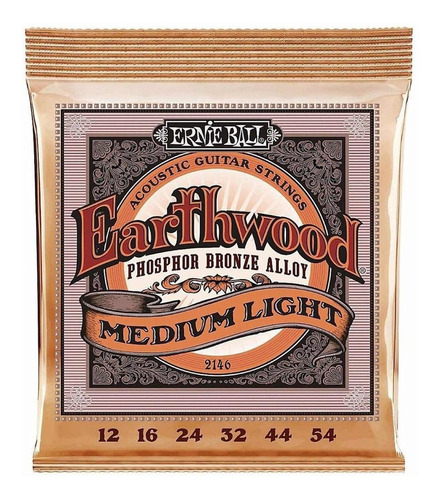 Cuerdas Para Guitarra Acústica Ernie Ball Earthwood 2146 - Pack De 6 Unidades