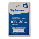 Chip Entel Prepago 1 Giga + 30 Minutos