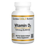 Vitamina D3 California Gold Nutrition 125 Mcg (5000 Ui)