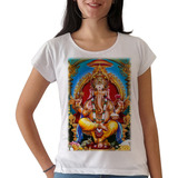 Remera Ganesha Hindú Meditación Mujer Purple Chick