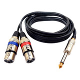 Cabo Y P10 Mono 2 Xlr Femea 6 Metros