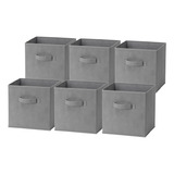 Pack 6 Cajas Cubo Organizador Plegables Closet Ropa