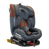 Cadeira De Auto Prime 360 Isofix De 0 A 36kg Cinza/marrom