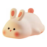 Lámpara De Noche De Silicona Cute Rabbit Touch Recargable Po