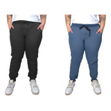 Kit 2 Calça Moletom Feminina Atacado Extra Plus Size Grande