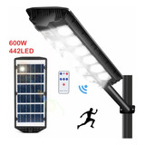 Lámpara Led Solar 600w Luminaria Suburbana Alumbrado Público