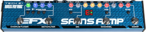 Pedal Sansamp Tech 21 Bass Fly Rig V2 Para Baixo Com Case