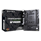 Placa Mãe Maxsun B450m Ms-challenger, Chipset B450, Amd Am4,