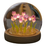 Tulipanes Flores Artificiales Eternas Con Luz Led Para*16